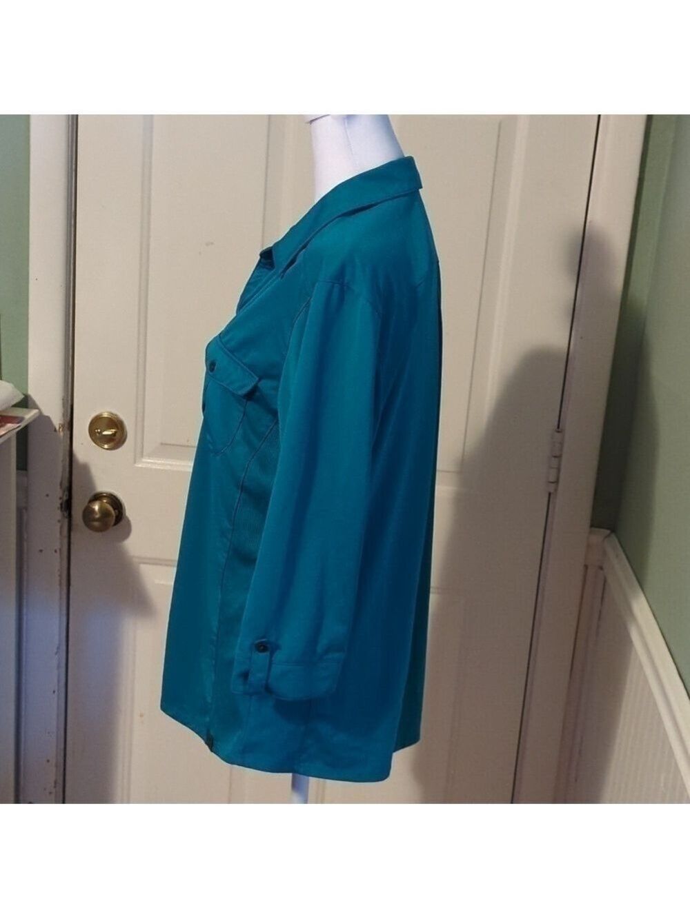 OGIO Polo Shirt Ladies Large Teal V-Neck - Picture 5 of 13